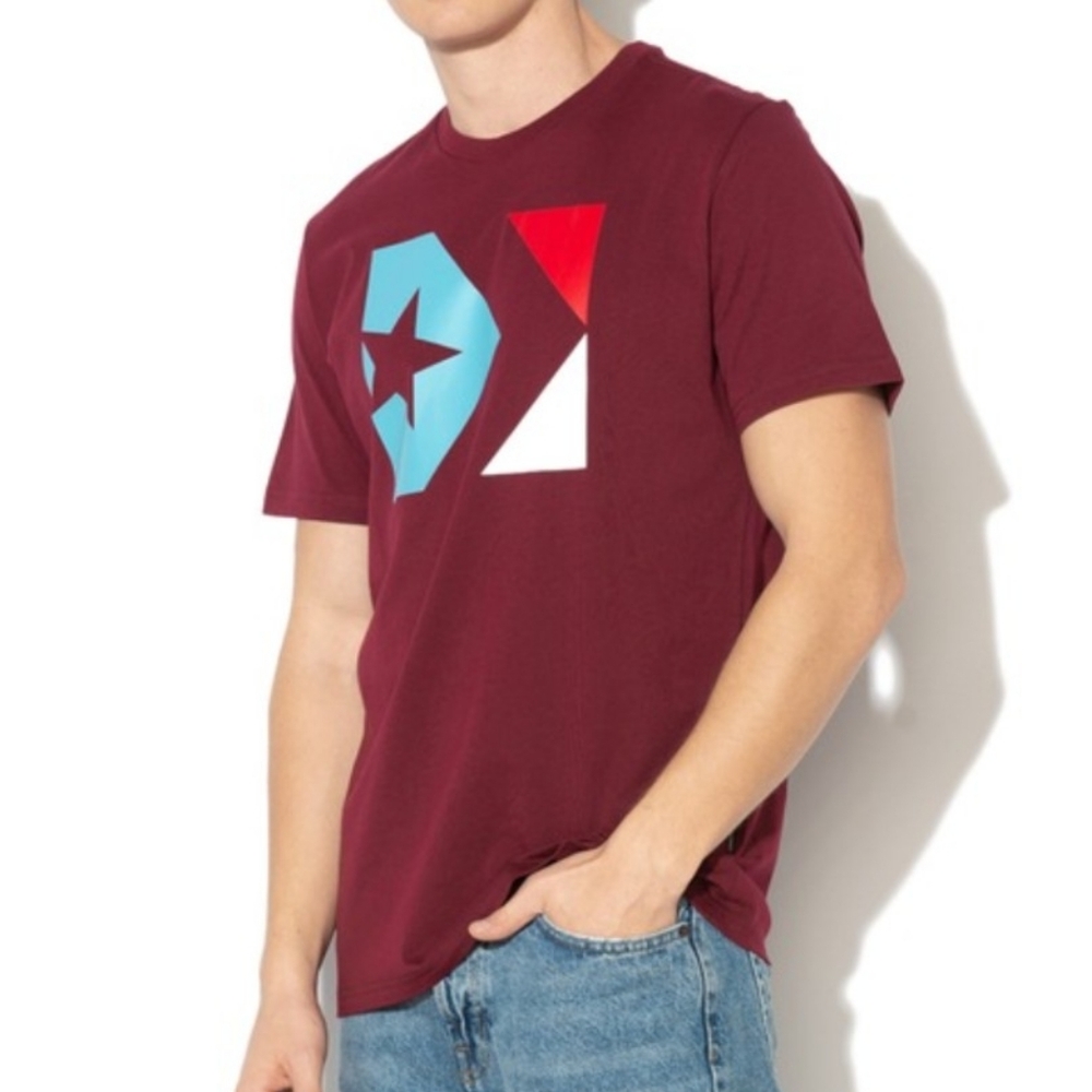 Converse Chevron Star Maroon T-shirt Mens Size XS NEW!